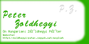 peter zoldhegyi business card